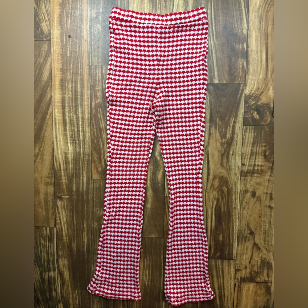 Zara Red and White Gingham Leggings